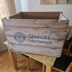 Rejäl trälåda "Sandviks Foderbenmjöl"