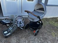 Stokke Trailz barnvagn komplett med bilbarnstol 0-4 år