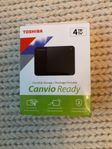 Helt Ny Extern Hårddisk 4TB - Toshiba Canvio Ready 