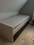 Säng 90cm, 3 stora förvaringslådor, BREKKE, IKEA