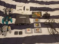 Nintendo 64 + expansion pak och spel