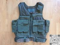 Airsoft, Blackhawk Tactical vest and belt, väst + bälte,