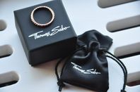 Thomas Sabo ring äkta silver sterling 925 slät rose fläta