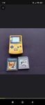 Gameboy color Pikachu edition + 2 spel.