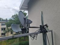 Parabol Toroidal och Satellit box VU+DUO 4K