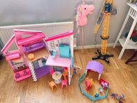 Mylittle pony, Unicorn and Barbie house