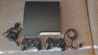 PlayStation 3 Slim + 2 Controllers + 18 Original Games