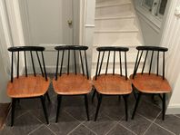 Pinnstol Fanett, klassisk ikon i teak & svart original 1961