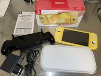 Nintendo Switch Lite - komplett + väska och spelgrepp