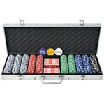 HELT NYTT Pokerset med 500 marker samt aluminiumväska