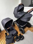 Britax Smile 3 med nya punkteringsfria framhjul + tillbehör