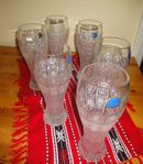 Set of 6  beer glasses Bohemia crystal