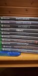 10 spel, xbox one konsoll, 1 laddningsstation, 2 kontroller