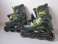 Rollerblades storlek 38 inkl. skydd (armbåge, handled, knä