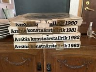 6 st Arabia konstnärstallrikar 