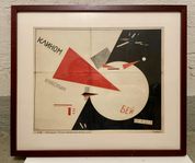 inramad affisch abstrakt konst El Lissitzky