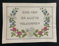 Väggbonad - God vän är alltid välkommen