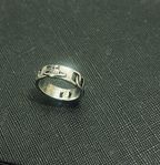 Saturn Silver Ring - 16 mm Diameter (US size 5.5)