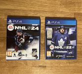 NHL 24 och NHL 22 PS4