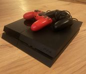 PS4 inkl 2 kontroller 500gb