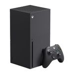 Xbox Series X 1 TB (svart) med 2 handkontroller och 2 spel