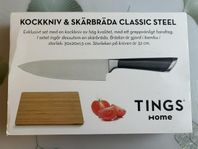 Helt ny kockkniv 32cm med Bambu skärbräda 