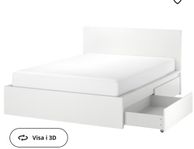 Ikea, svart sängstomme MALM 180