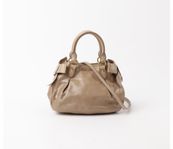 Beige Miu Miu Ribbon Vitello Lux Bag