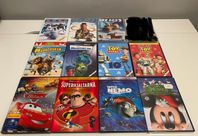 Barnfilmer DVD 11 st bl.a. bilar toy story & ice age