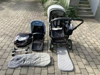 Bugaboo Donkey syskonvagn med tillbehör 