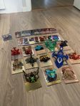 Diverse bakugan (13 figurer, 21 metallkort, 38 vanliga kort)