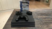 Playstation 4 pro med 16 spel 