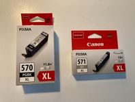 Bläckpatroner till Canon skrivare 570 PGBK XL & 571 GY XL