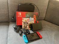 Nintendo Switch V2 komplett paket med Minecraft, fint skick!