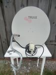 triax parabol antenn parabolantenn med fästen kabel