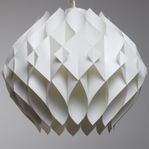 retro vit taklampa Butterfly, Lars Schiöler design 60-tal