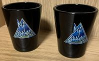 2 st Def Leppard Shots Glas (Porslin)