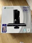 Xbox 360 Kinect med handkontroller och 6 tv-spel 