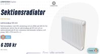 Lenhovda duplex sektionsradiator 590 x 1170 mm