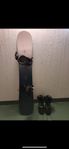 Snowboard 155cm, bindningar + boots strl 39