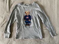 Långärmad tröja, RALPH LAUREN, Polo Bear, grå, 140, nysk