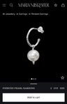 Maria Nilsdotter Pierced Pearl Earing