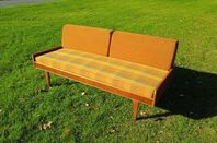 Vintage Dagbädd Soffa 50 60 Tal Teak & Ull