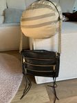 Rebecca minkoff väska läder crossbody bag zip svart guld 