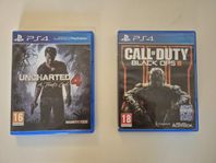 PS4 Uncharted 4 & CoD Black ops 3