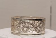 Womens Vintage Estate 925 Sterling Silver Filigree Ring.