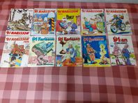 10st olika seriealbum med 91:an Karlsson från 1967-1985 