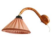 Vägg-lampa m laxrosa tygskärm Markslöjd Kinna