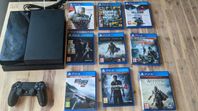 PS4 500GB + 9 Spel