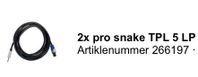 Högtalarkabel 2st, Pro Snake TPL 5 LP